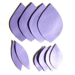 10 découpes cuir couleur parme créations bijoux fantaisie