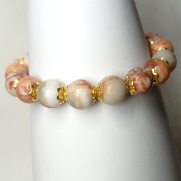 Bracelet extensible perles Jaspe 8 mm