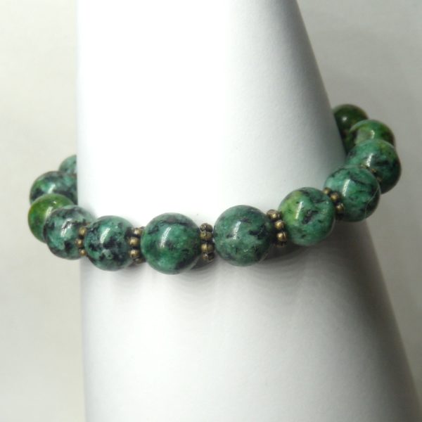 Bracelet extensible perles Turquoise africaine